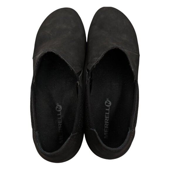 Merrell Encore Kassie Sport Moc Shoes Womens Black Leather Slip On J94564 Size 6 - Picture 8 of 12